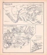 Freedom, Tuftonborough, Melvin Village, New Hampshire State Atlas 1892 Uncolored